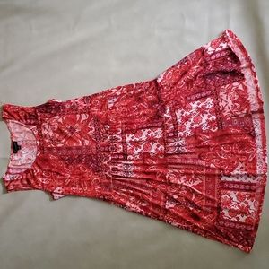 Flowered Red Dress from CONNECTED size 12